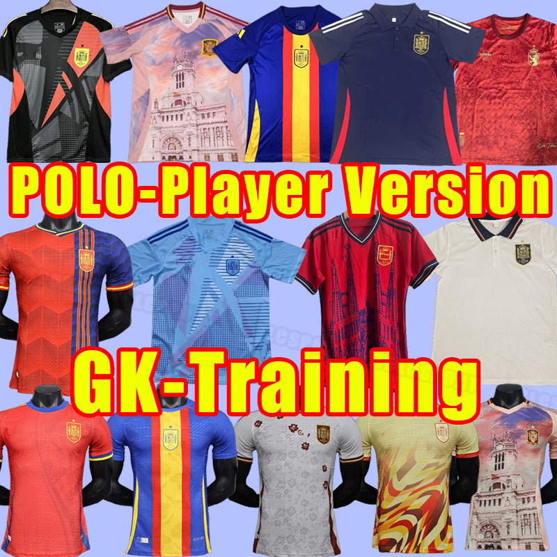2024 Spain soccer jerseyS PEDRI FERRAN TORRES MORATA GAVI football shirt ANSU FATI KOKE AZPILICUETA men adult 2025 fans player version training set Goalkeeper