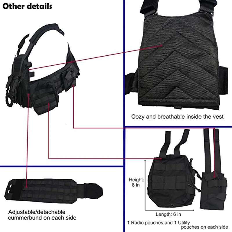 LQARMY 1000D Nylon Plate Carrier Tactical Outdoor Hunting Protective Adjustable MODULAR Vest For Airsoft Combat Accessories Heavy Duty Hiking Backpack