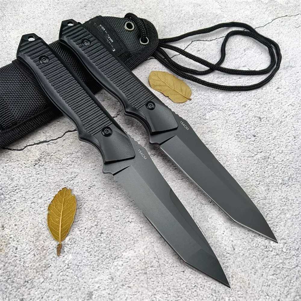 BM 140BK Tanto / Drop Point Blade Aluminum Alloy Hands Fixed Blade Knife Self Dense Hunting Knife Military Survival GearXJ250307