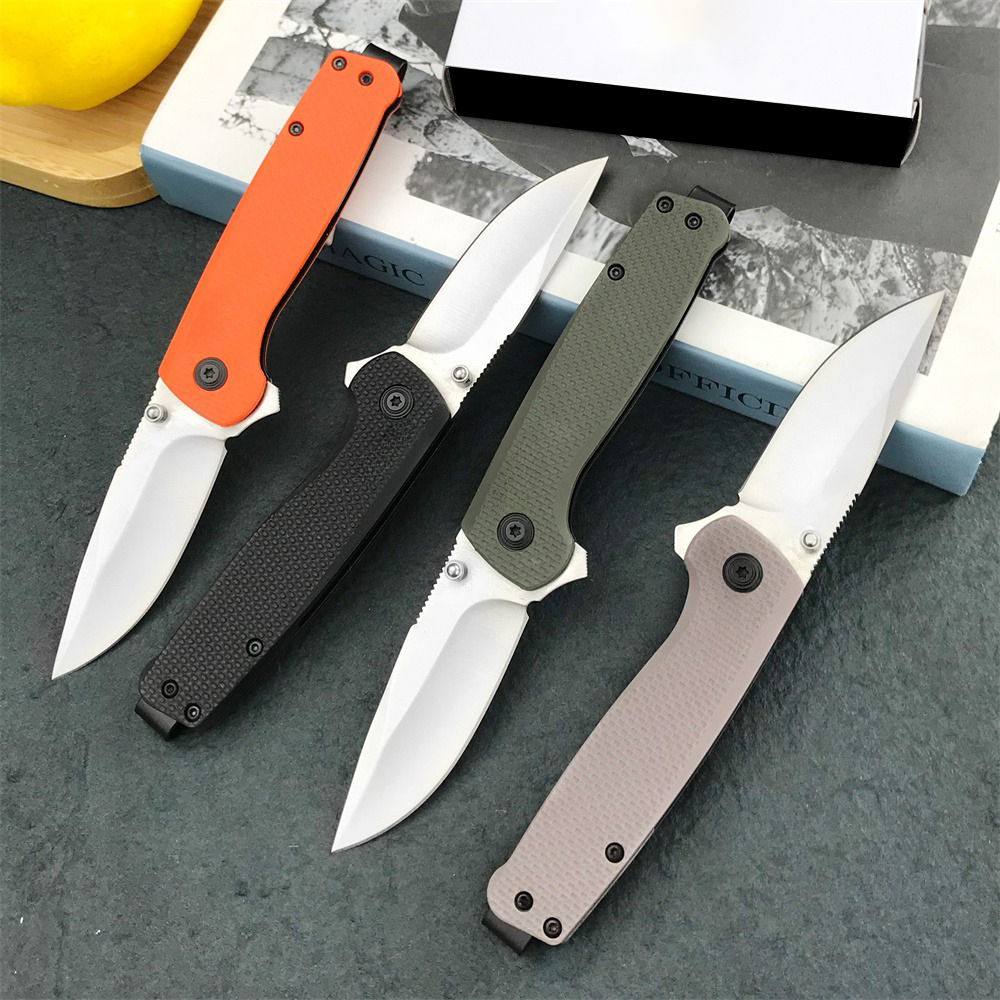 Terminus XR Folding Pocket Knife 440C Blade Nylon Fiber Handle Belt Clip, Compact Lightweight for Outdoor, Hunting, Hiking Enthusiasts Survival Tools 