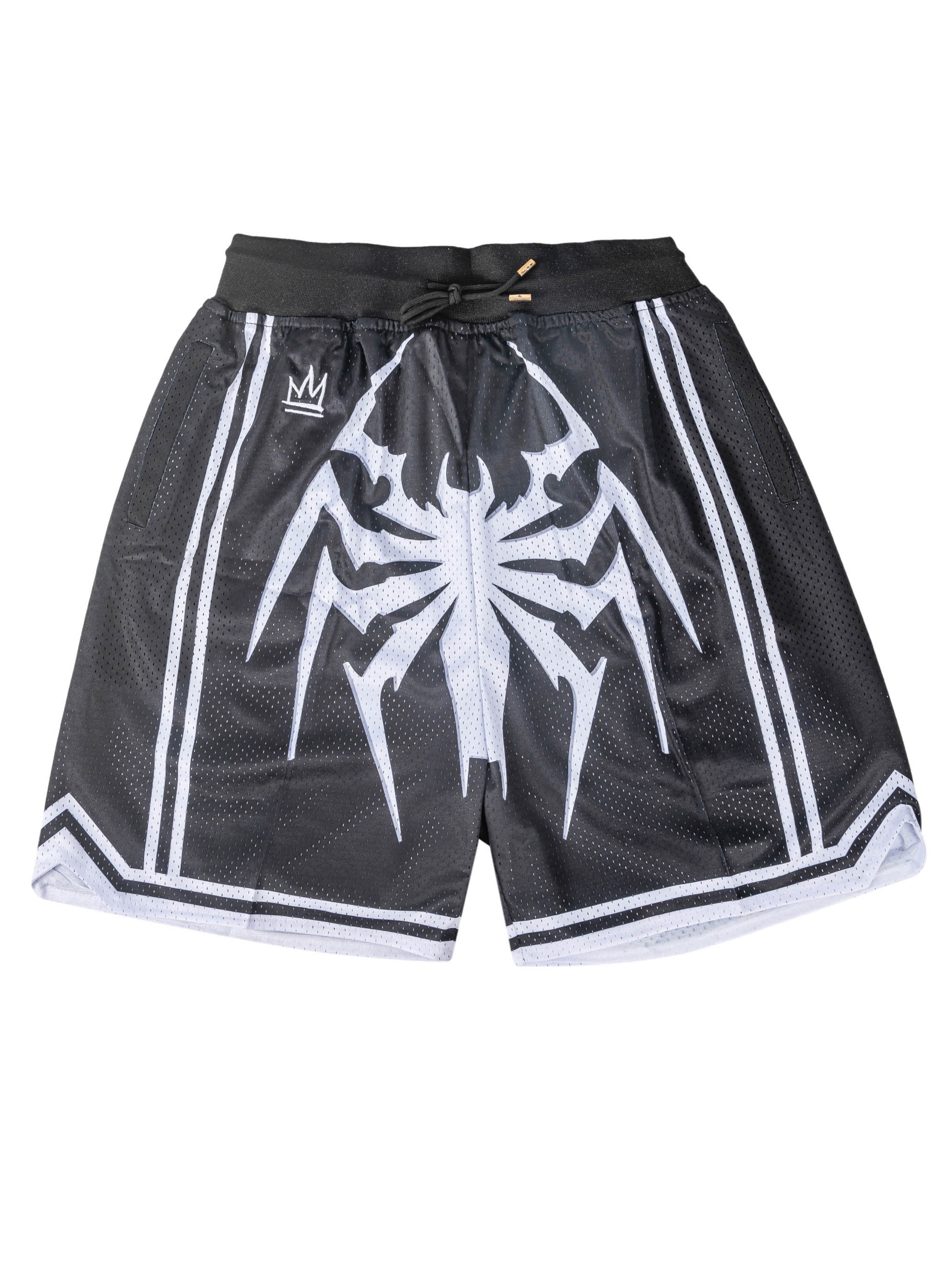 Graphic Printed Black Shorts, Quick Drying Breathable Daily Streetwear Men's Sports Shorts Running Shorts with Pockets Sportswear For Men Fitness