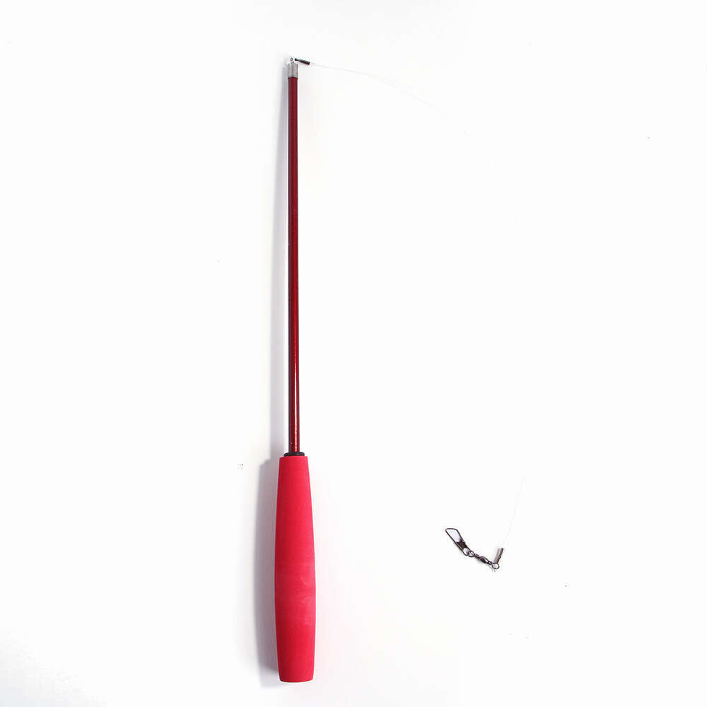 Interactive Cat Toy Set with Replaceable Feather Heads Caterpillar Wand and Scalable Fishing - Rod - Style Teasing Stick