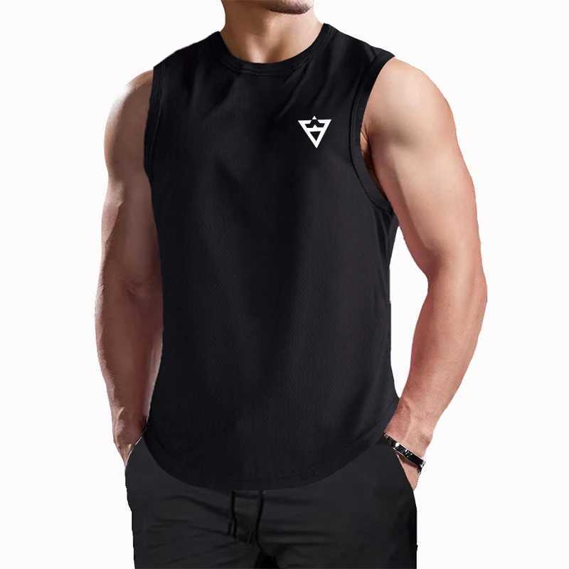 Muscle mens quick drying thin sports vest fitness training breathable sleeveless shirt outdoor running comprehensive trainingT250318