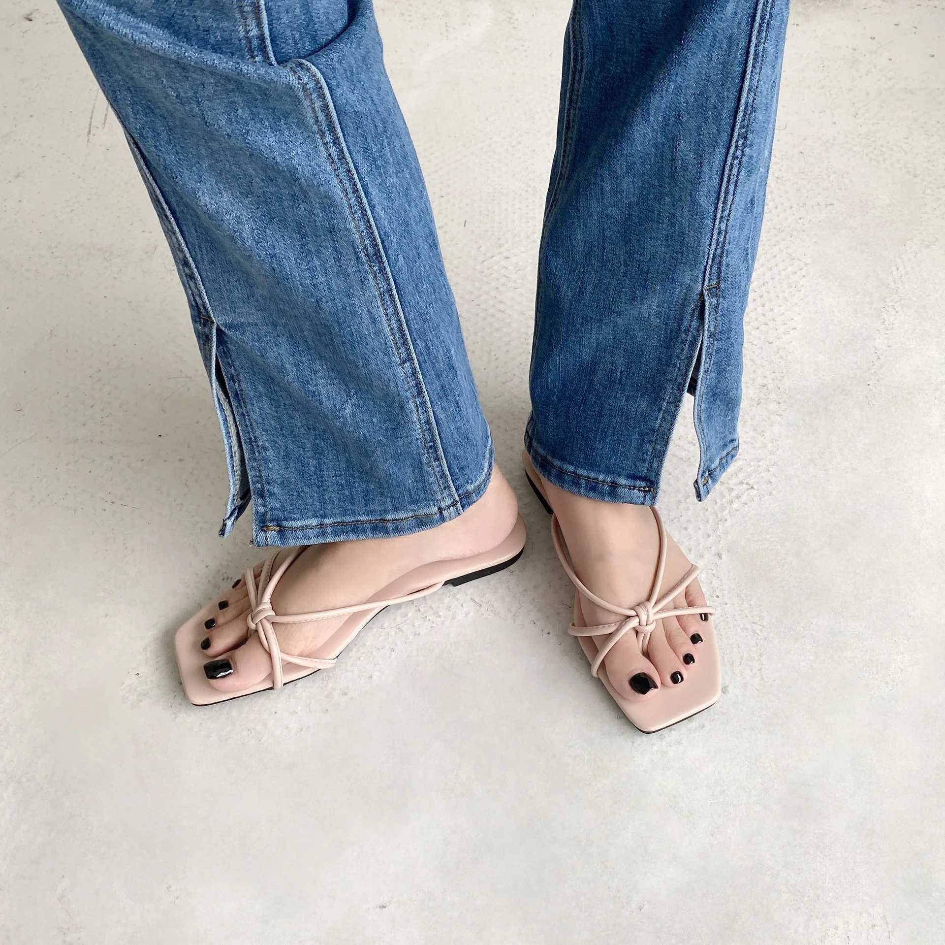 Shoes Wen Summer Slides Low Slippers Rubber Flip ps Soft Designer 2024 Haiian Flat Casual Re Head Heel Y250306