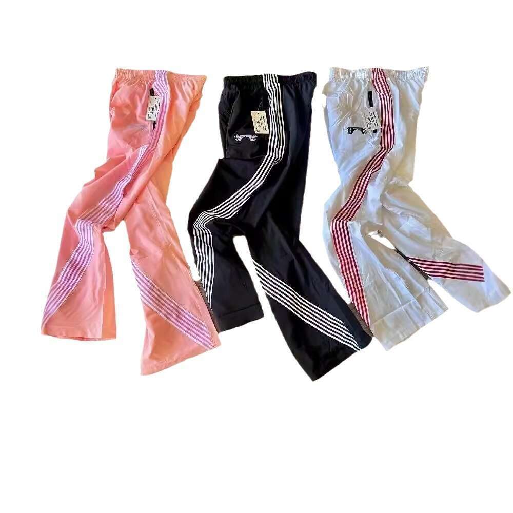 American style striped casual for men and women, y2k high street loose sports wide leg pants, track pants