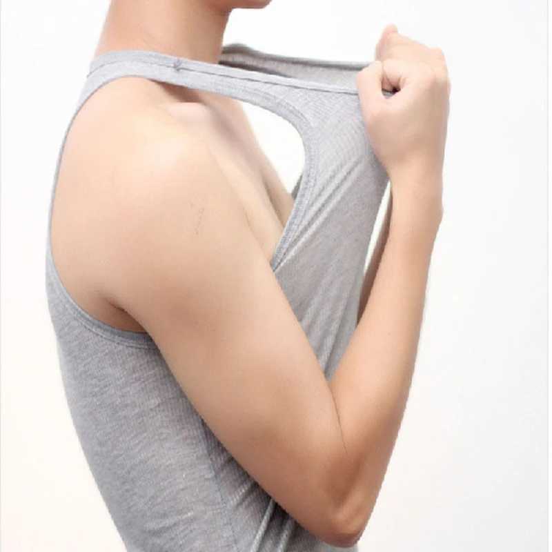 Mens Sports I-word Elastic Cotton Undershirt Summer Korean Fitness Bottoming Mens UndershirtT250318