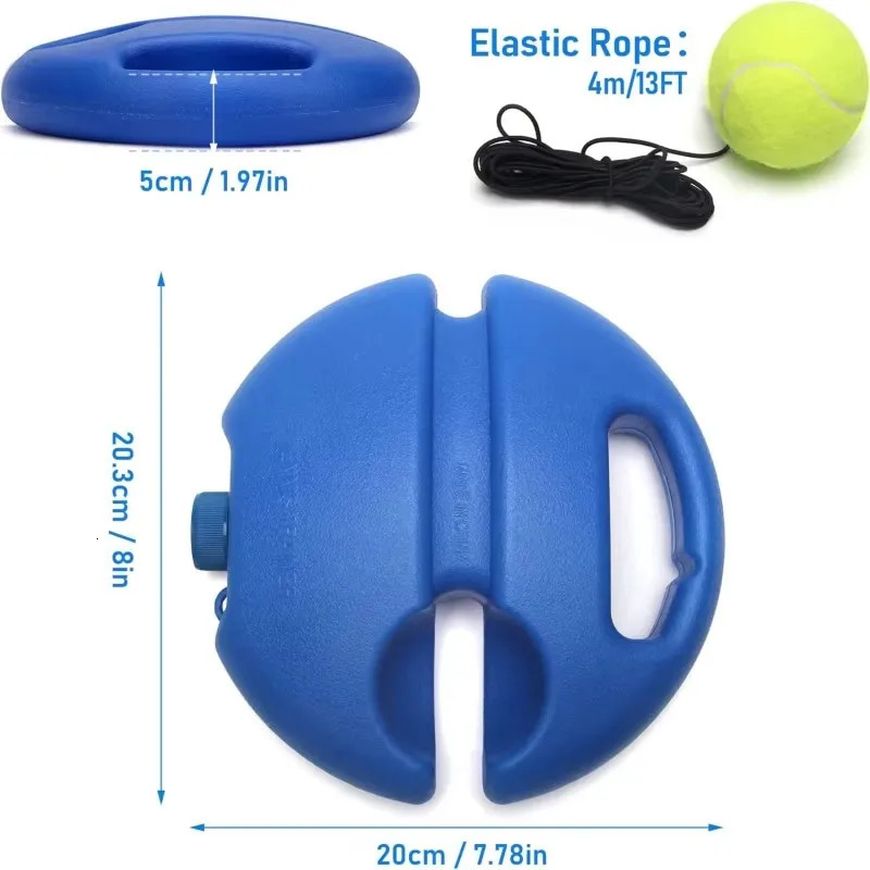 Heavy Duty Tennis Training Aids Base With Elastic Rope Ball Practice Self-Duty Rebound Tennis Trainer Partner Sparring Device 250306
