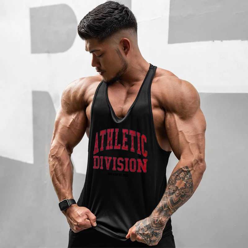 Summer new fashion printed mens vest cotton casual top Jogger Gym workout Fitness sportswear mens wearT250318