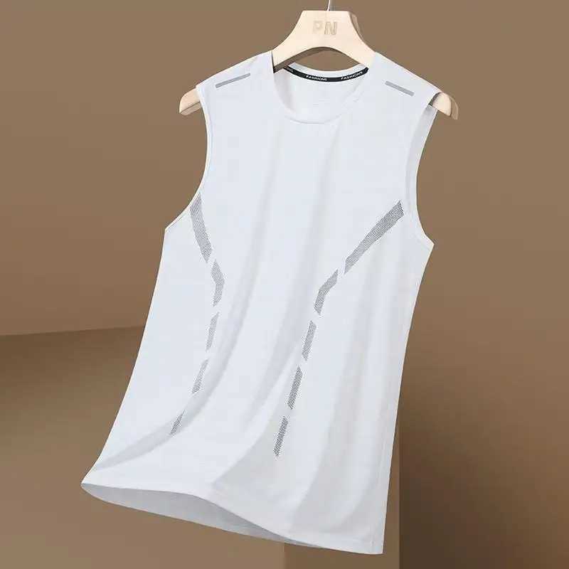 NEW Fitness Sports Tank Tops Men Gyms Workout Sleeveles Shirt Male Summer Loose Undershirt basketball Running men Ves 5XLT250318