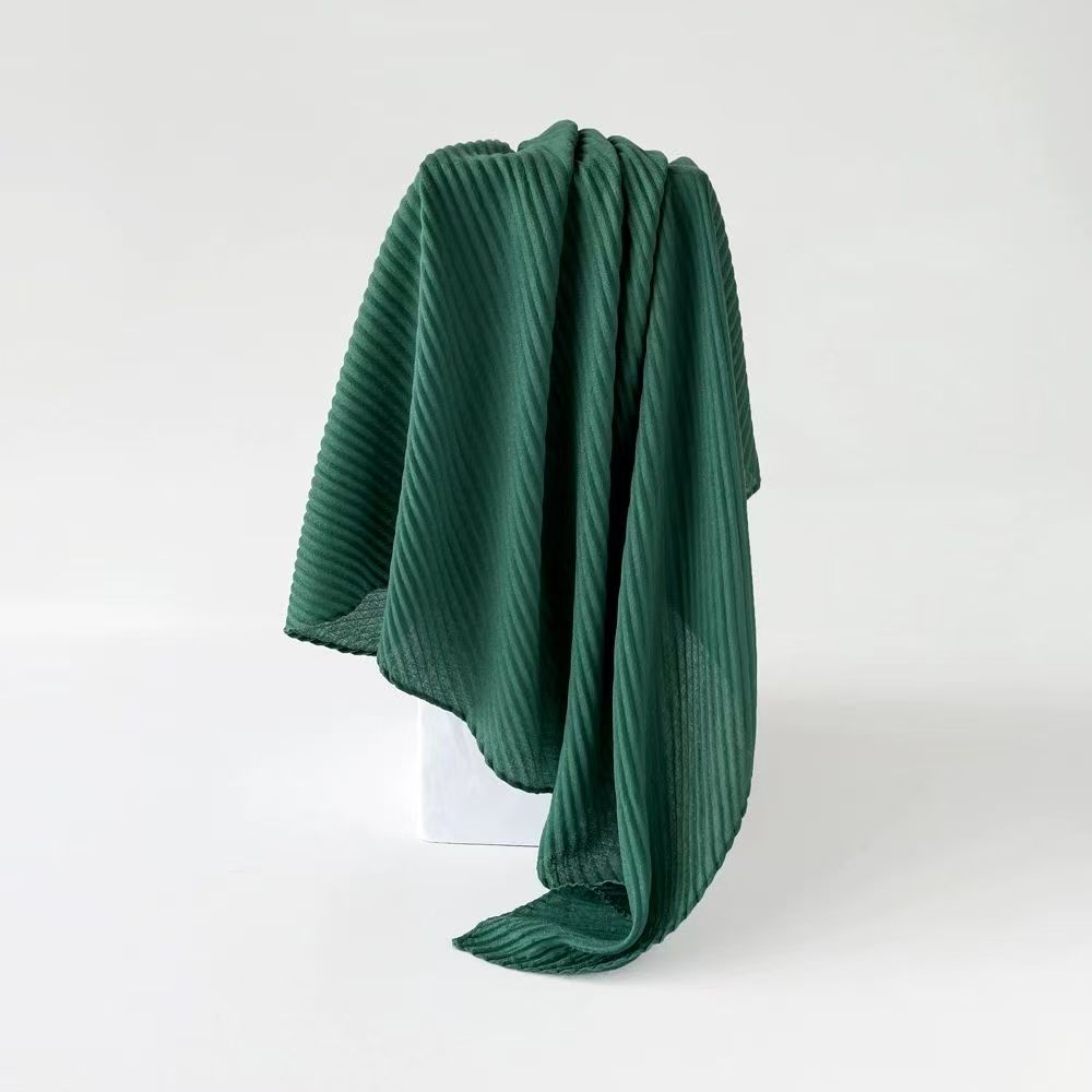 T241 Spring and Summer New Pure Color Cotton and Linen Silk Scarf Female Dopamine Bright Color Scarf Headband