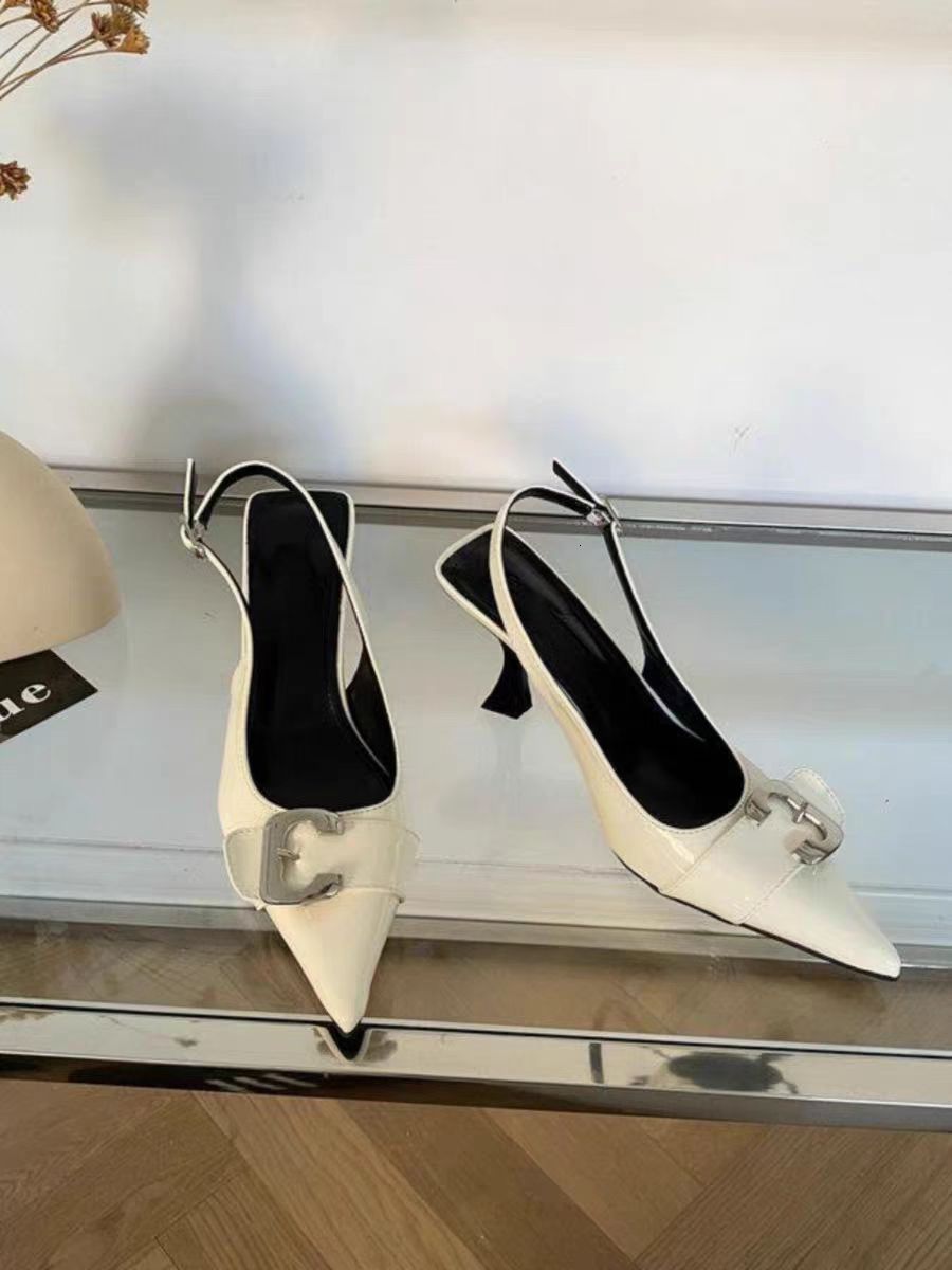 Pointed Bow High Heel Single Shoes for Womens 2024 Summer Light Mouth Slim Sexy Wrapped French Sandals 240320