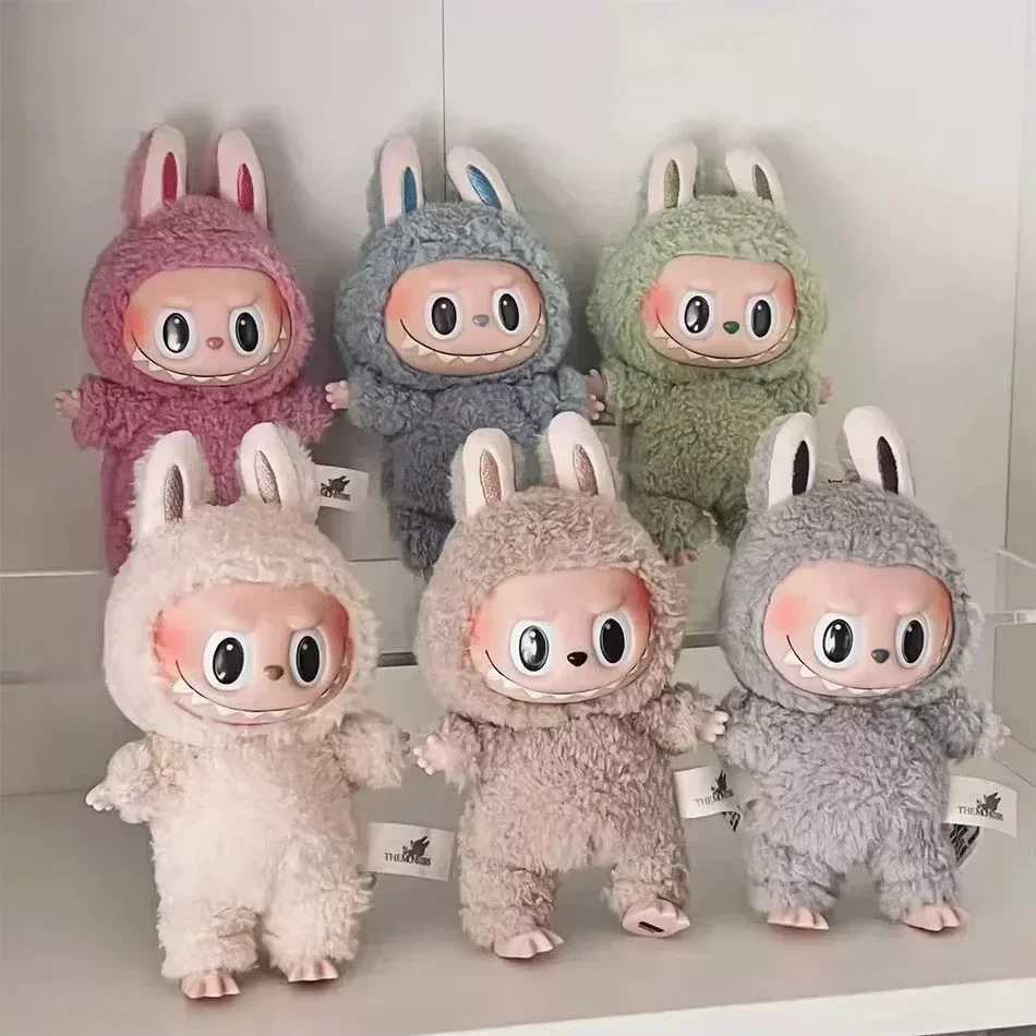 1 1 Quty Kawaii Monster Labubu Blind Box Series PVC Labubu Macaron Pendant Doll Monster Keychain Birthday Holiday GiftC250307
