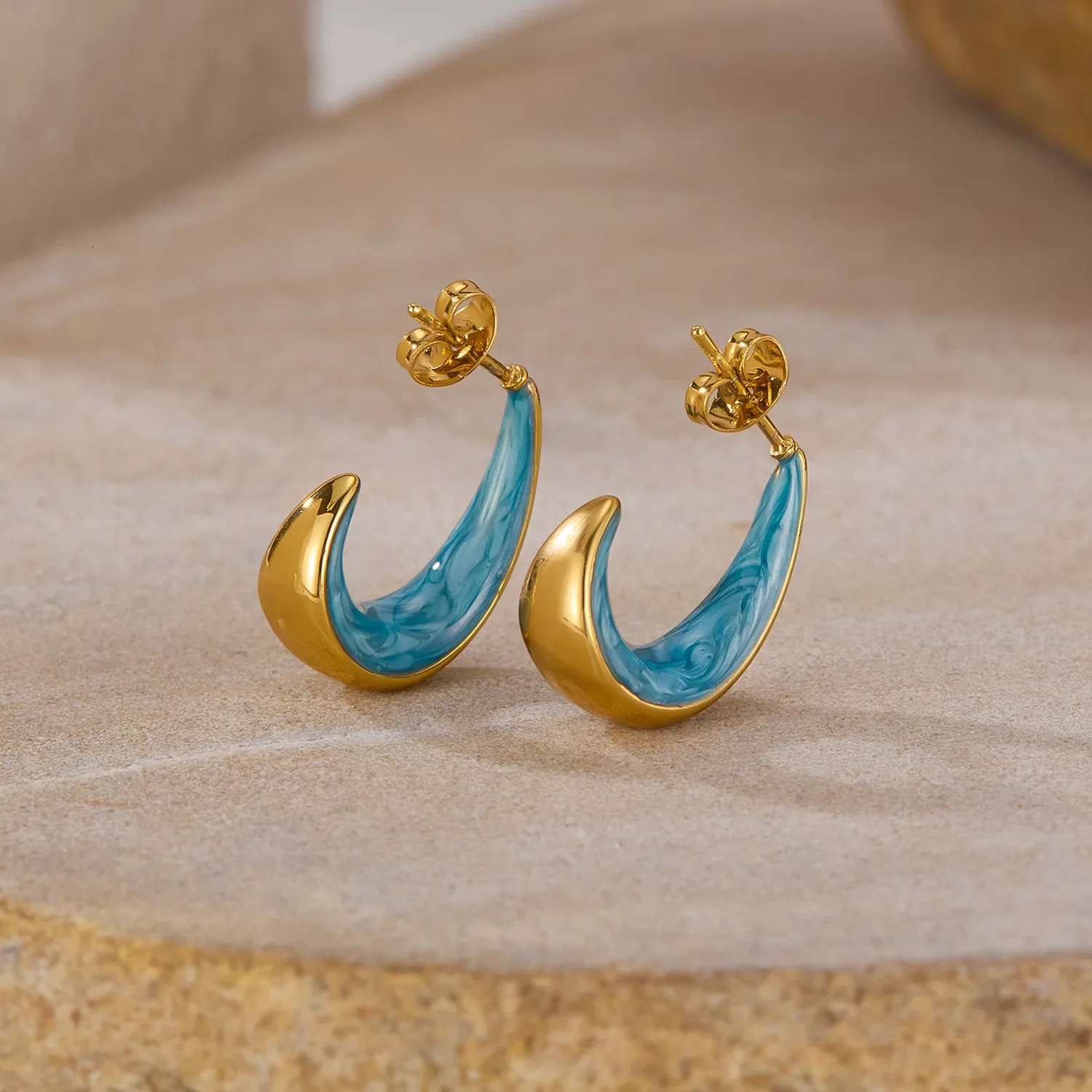 Stainless Steel Fashionable High-end Exquisite Drip Oil Earrings for Women 250303