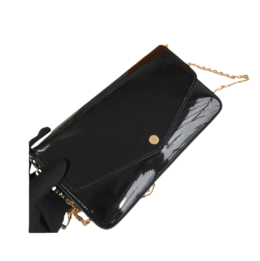 High Quality Designer Women Bag Woman handbag luxury fashion shoulder bags with box three in one shiny embossed flowers letters