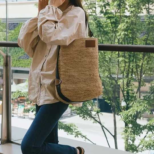 Forest Woven Bag, Women's Fashionable Grass Woven Crossbody Bag, Large Capacity Beach Vacation Beach Bag 250315