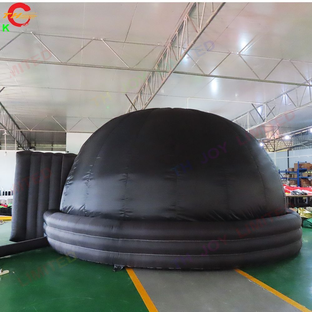 10mLx10mWx6mH (33x33x20ft) with blower Customized Black Inflatable Dome Planetarium Tent in Exhibition Hall and Gym for Sale