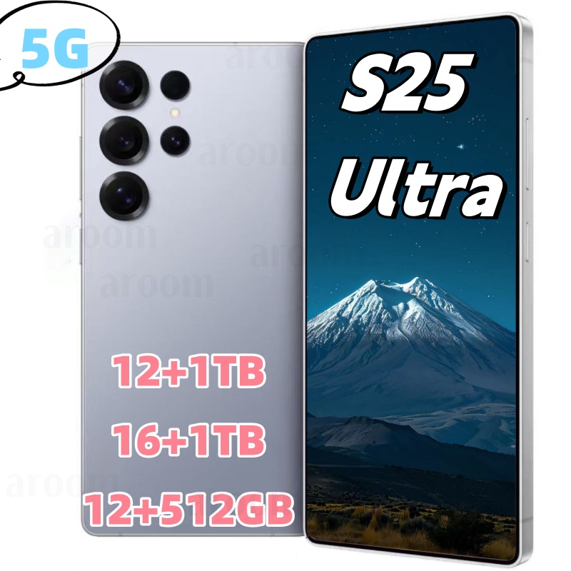 S25 s24 Ultra 7.3 Inch 5G 16GB+1TB Mobile Phones Unlocked Touch Play Screen cell phone Android Smartphone Camera HD Display Face Recognition