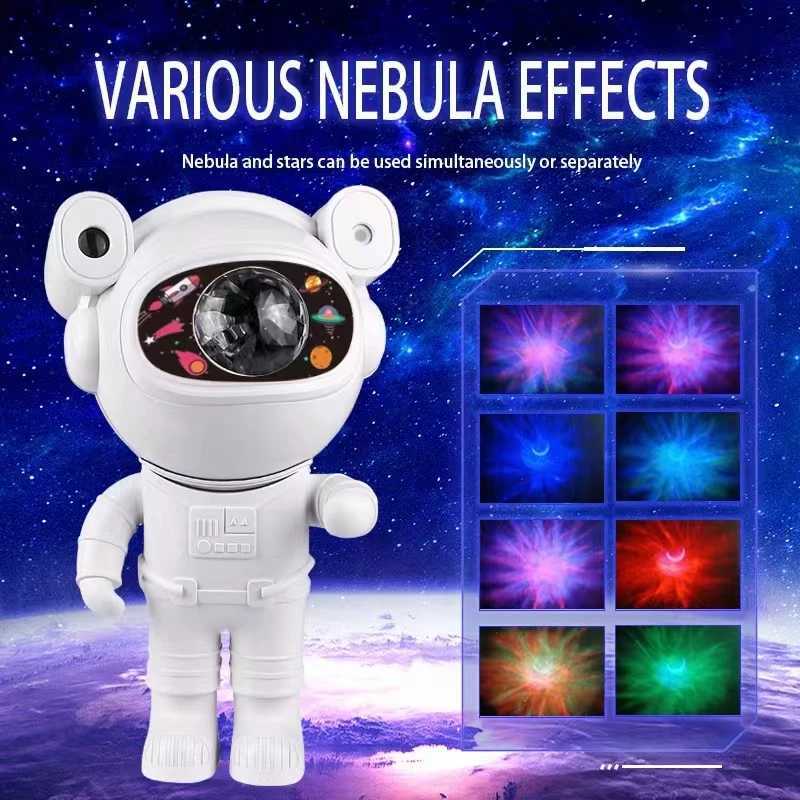 New Arrival Bluetooth Astronaut Star Light Projector LED Bedroom Ambiance Night Light Aurora Moon Nebula Galaxy Lighting for Kids Z250307