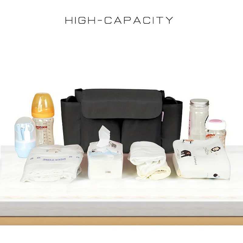 Baby stroller organizer bag mummy large capacity travel hanging bag bottle rack baby stroller accessories W250307