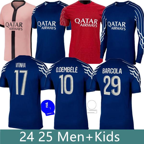 S-4XL 24 25 O.DEMBELE PSGES soccer jerseys Wing HAKIMI G.RAMOS 2024 2025 2026 KOLO MUANI MARQUINHOS L.HERNANDEZ men kids football shirts