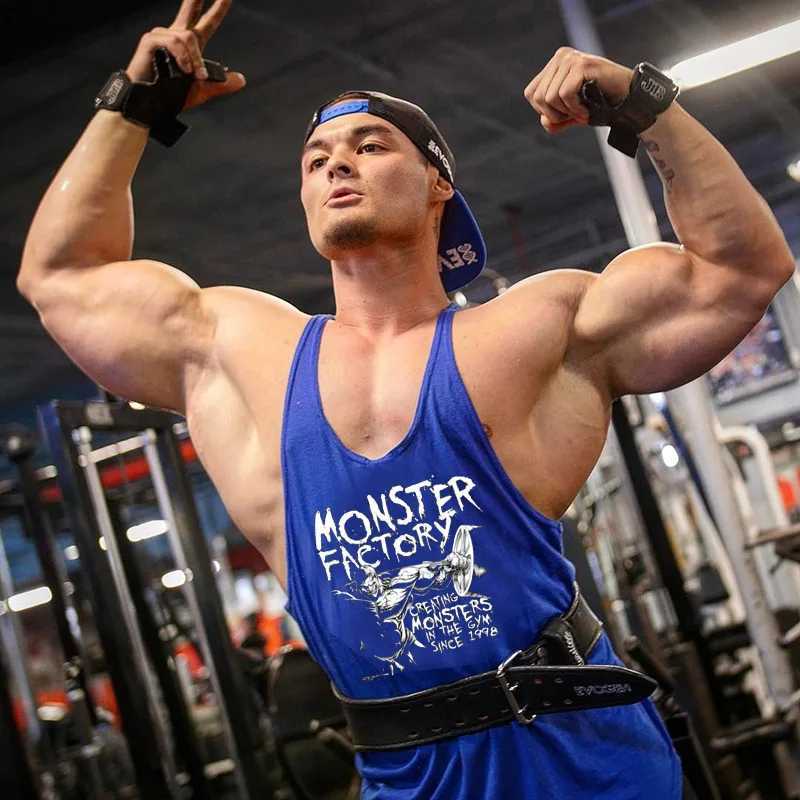 Gym T-shirts Suspenders Man Stringer Fitness Shirt Bodybuilding Shirt Men Top for Fitness Vests Mens Vest Sleeveless SweatshirtT250318