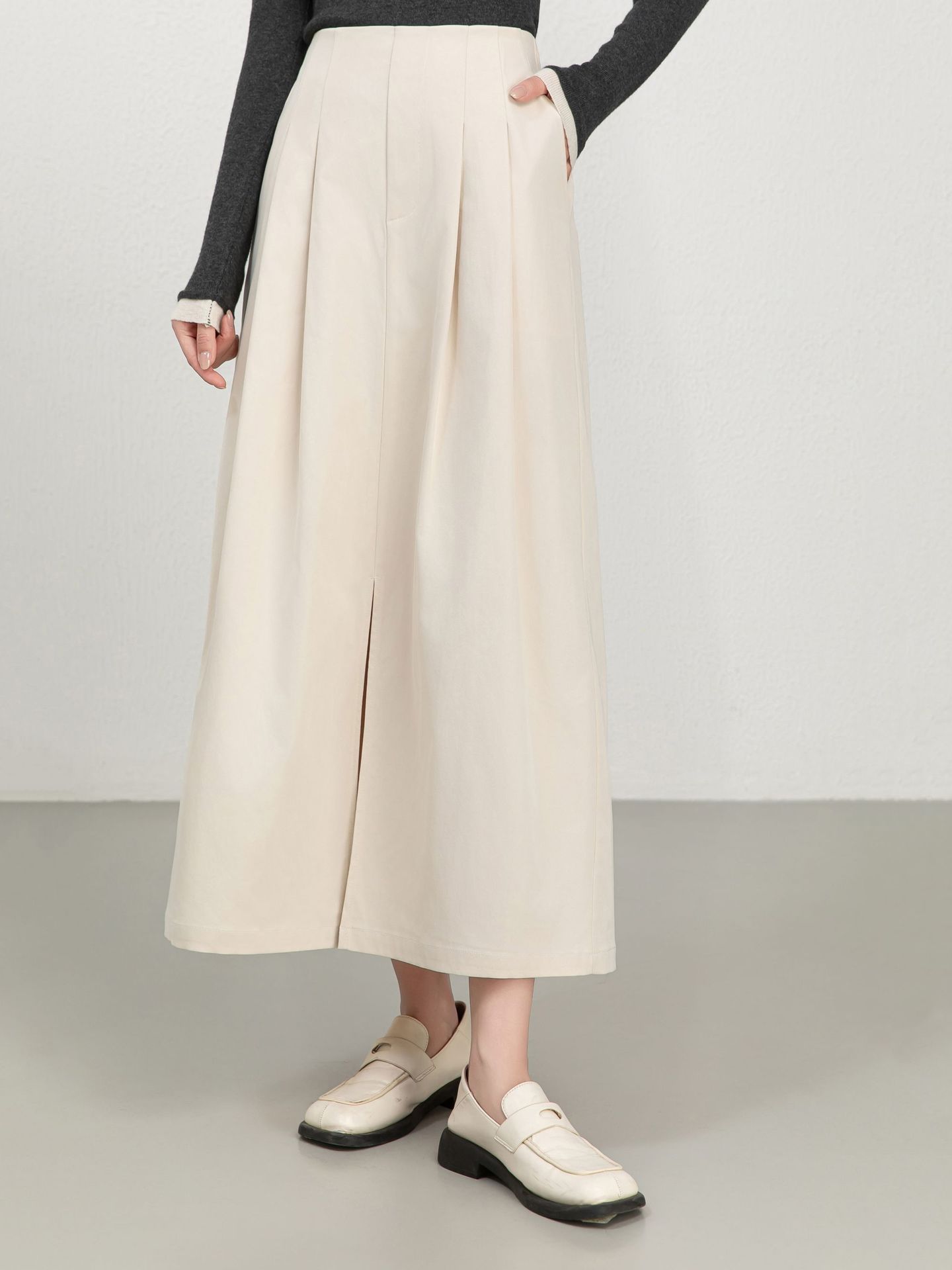 X10150 slim straight skirt for women, new style for spring, high waist, drape, fashionable and versatile skirt, unique design