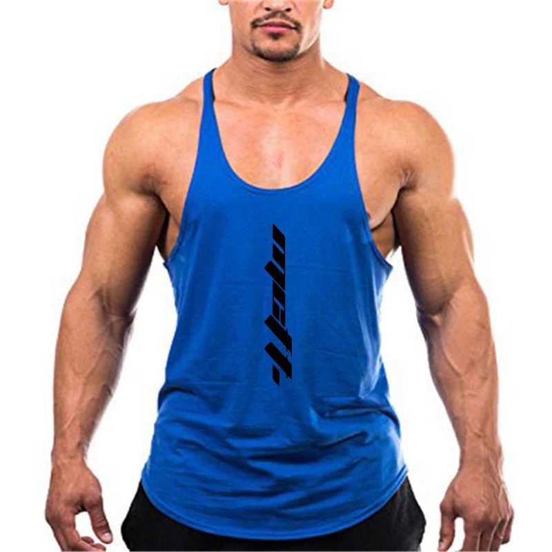 Mens Gym Clothing Bodybuilding Tank Tops Fitness Training Sleeveless Shirt Cotton Muscle Running Vest Casual Sports SingletsT250318