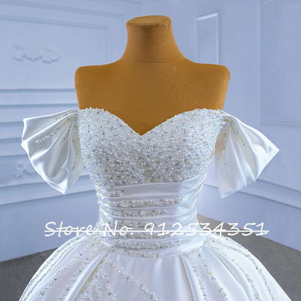 Satin Ball Gown for the Bride, Pleated Wedding Dresses, Bodysuit De o, Trouwjurk Backless, do