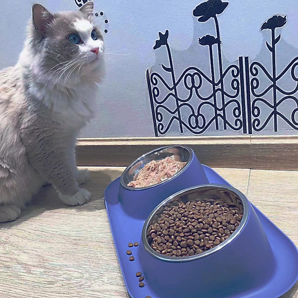1Set Pet Ceramic Bowl Iron Rack Cat Food Snacks Canned Plate Anti-black Chin Anti-turning Water Does Not Leak Easy To Eat - view 8