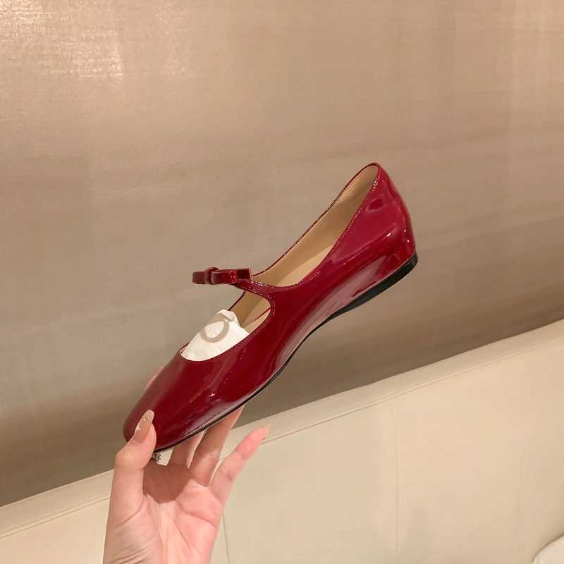 Autumn new Bow Luxury shoes Mary Janes Wen Square Toe Leather Flats Ballets Femmes Party Bridal Wedding Shoes Women Y250306
