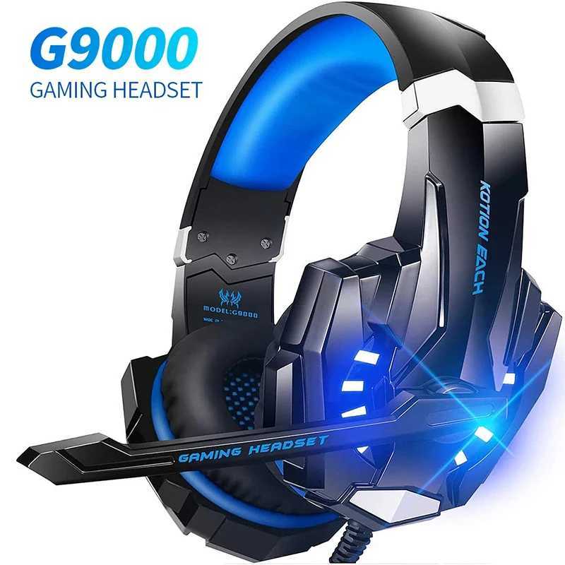 G9000 Gaming Headset Over-Ear Wired Headphones Deep Bass Stereo Casque LED Light Earphone with Mic for Switch XBOX PC X250307