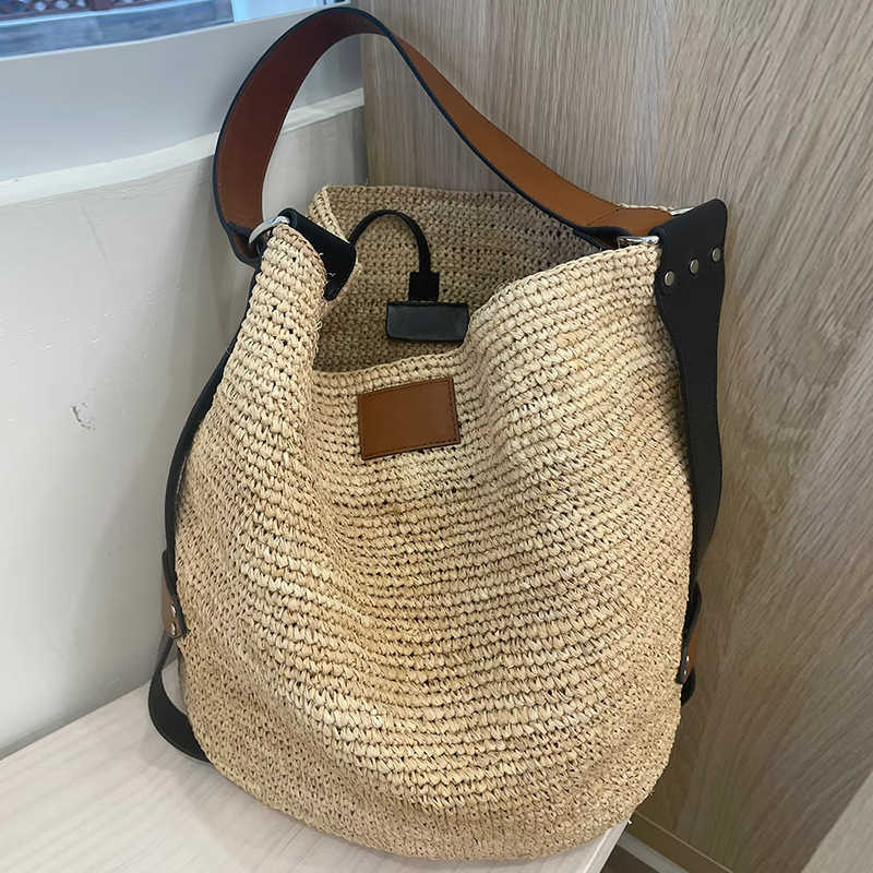 Forest Woven Bag, Women's Fashionable Grass Woven Crossbody Bag, Large Capacity Beach Vacation Beach Bag 250315