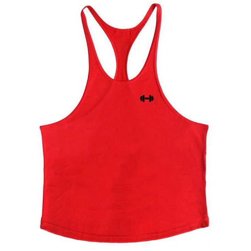 Men Stringer Fitness Singlet Bodybuilding New Brand Print Tank Top Sleeveless Shirt Workout Gym ClothingT250318