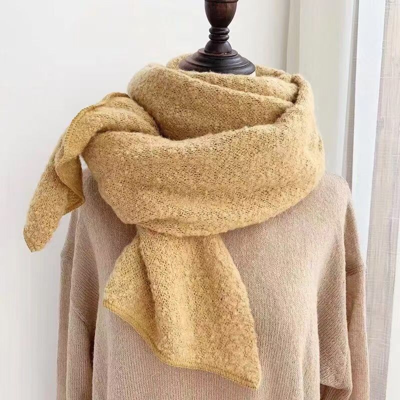 T242 autumn and winter new fashion knitted shawl warm Korean casual scarf