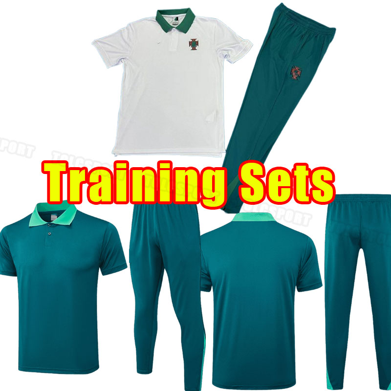 24 25 Portugal JOAO FELIX soccer tracksuits RUBEN NEVES BRUNO FERNANDES Portugieser football shirt J. OTAVIO RONALDO Short sleeve polo training pants