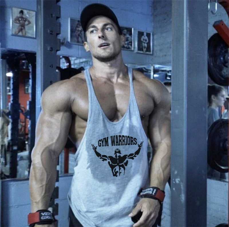 New Summer tank top men Fitness Vest Gym Clothing Singlet Y Back Stringer Canotta Bodybuilding Sleeveless shirt Muscle TanktopT250318