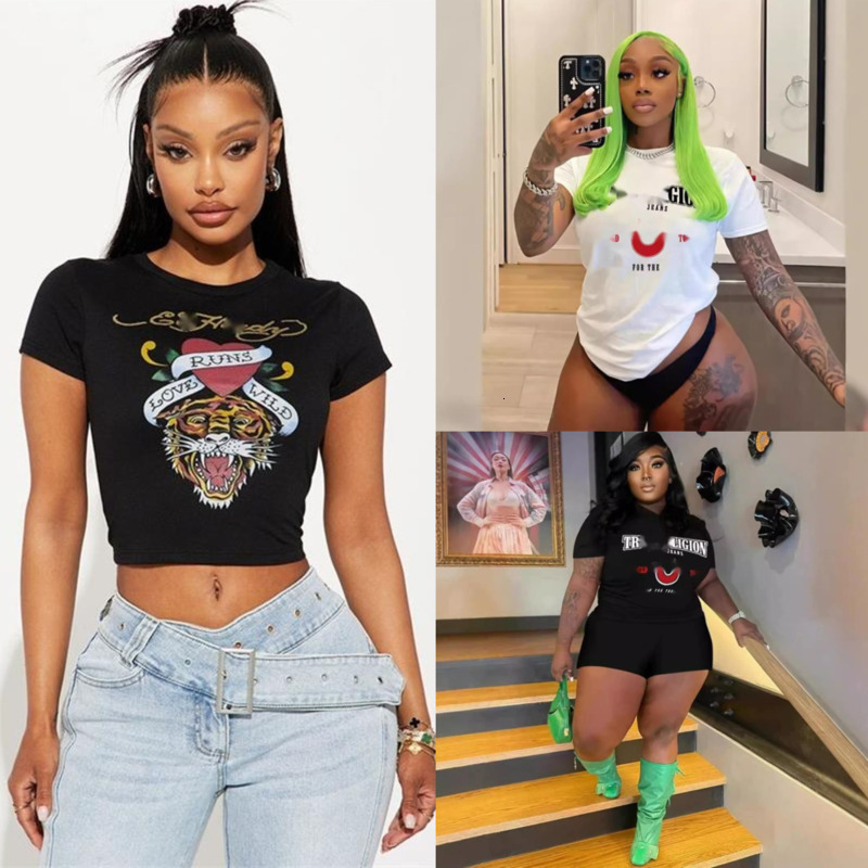 Spring And Summer Designer Womens T-shirts New Crop Tops And Long T-shirt Print Round Neck Tee Shirt Fashion Clothing