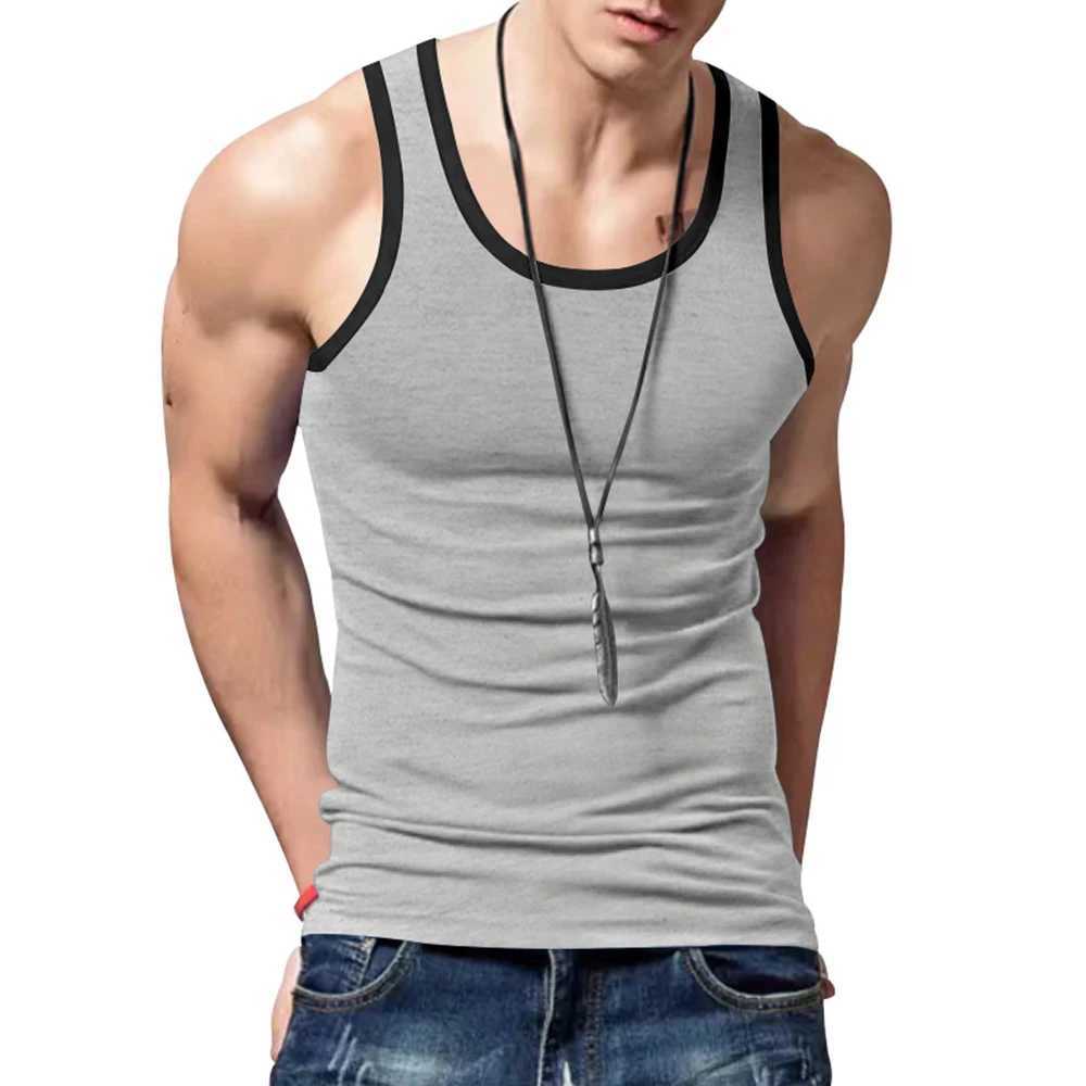 Summer Mens Tees Shirts Tops Male Clothes Sleeveless Undershirt Men Fitness Training Running Tank Top Basic Sportwear VestT250318
