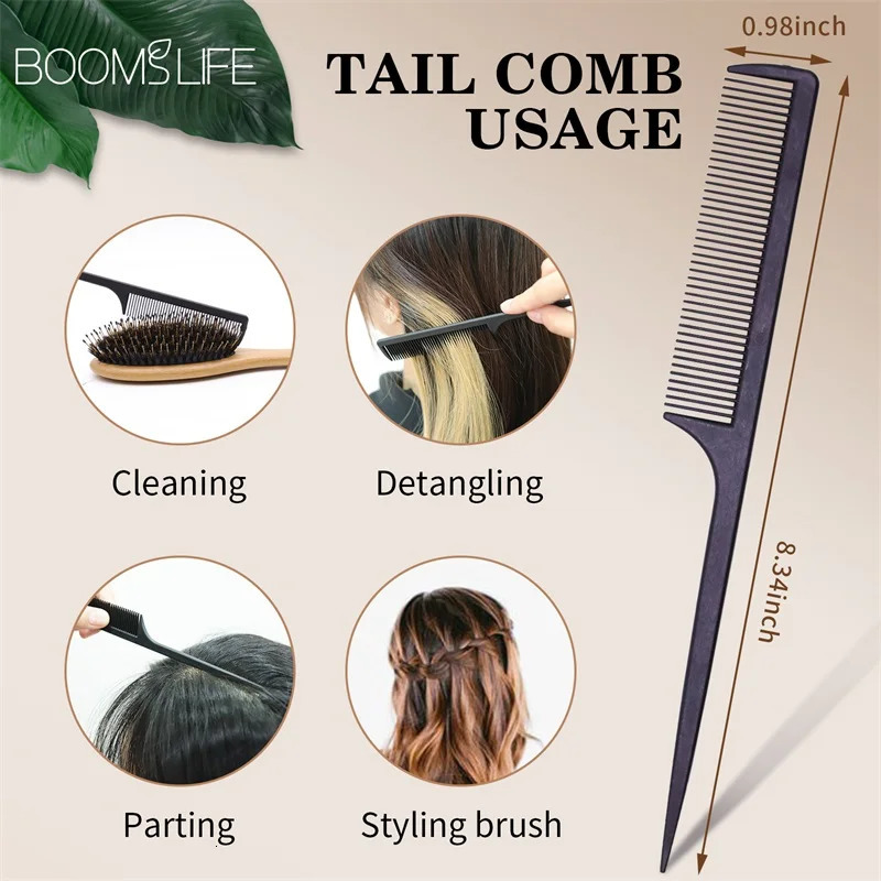 Boar Bristle Hair Brush Women Combs for Hair Anti-Static Scalp Massage Comb Wood Hair Brush for Curly Thick Long Hair Detangler 250306