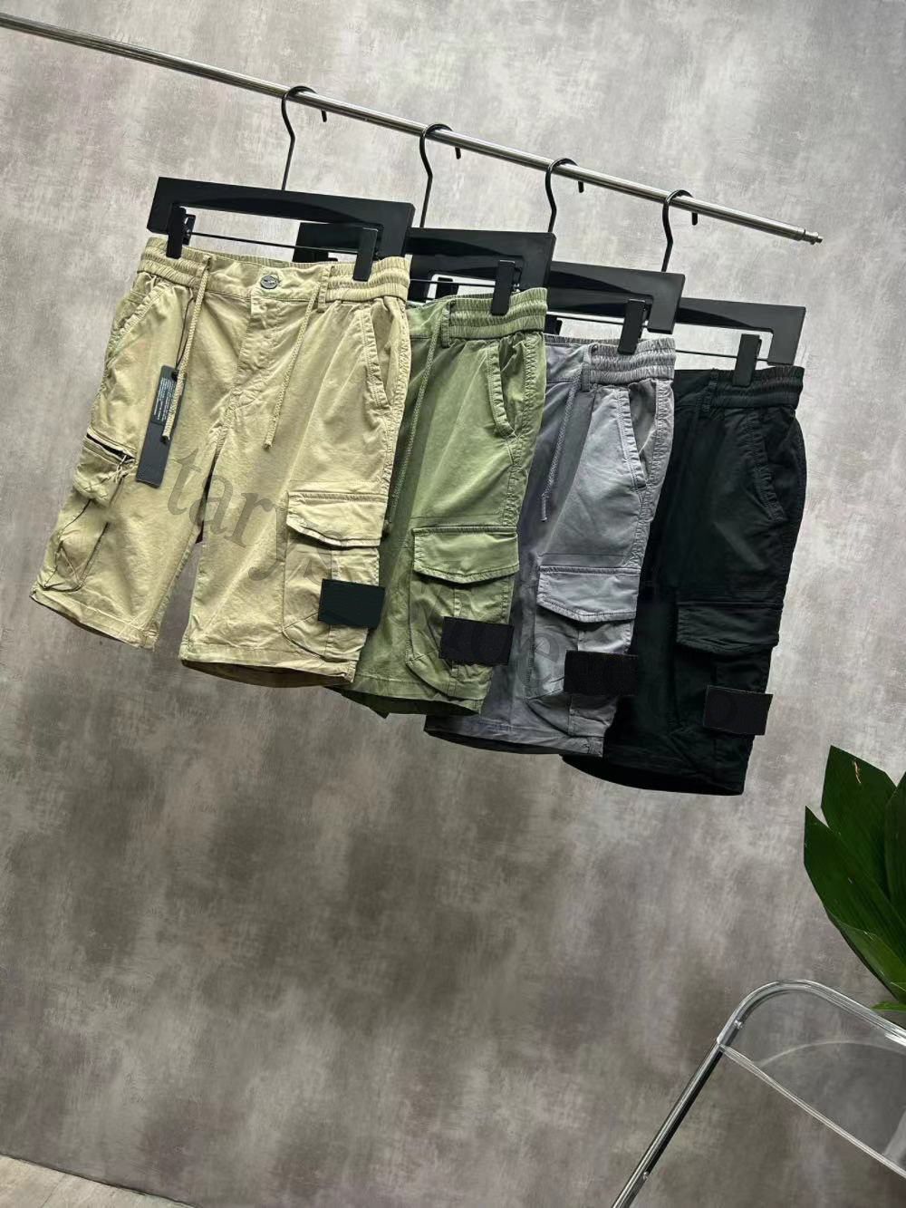 23ss mens designer shorts clothing apparel Stonen Unisex Short Cotton Sports Fashion Street Style Tide Knee Length Motion current Islands Jogger Pants Cargo Pants
