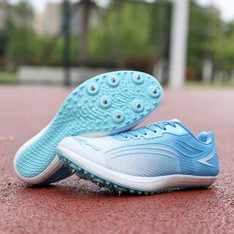 Men Track Field Shoes Wen Running Training Breathable With Spikes Athlete Anti Slip Match Sprint Race SneakersC250307