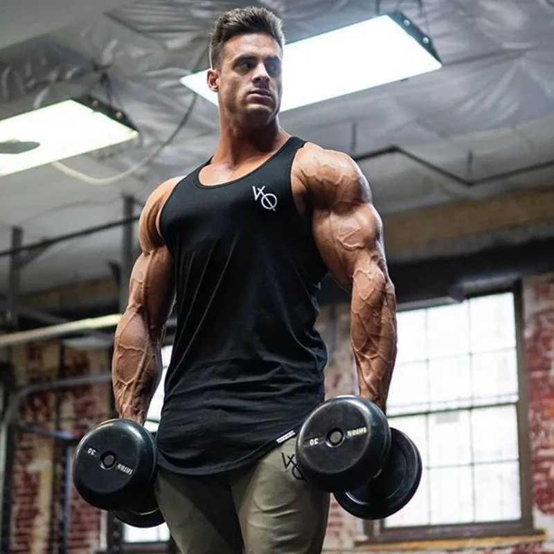 Summer Muscle Fitness Outdoor Tank Top Gym Clothing Mens Sports Running Casual Vest Sleeveless Shirt Bodybuilding SingletT250318