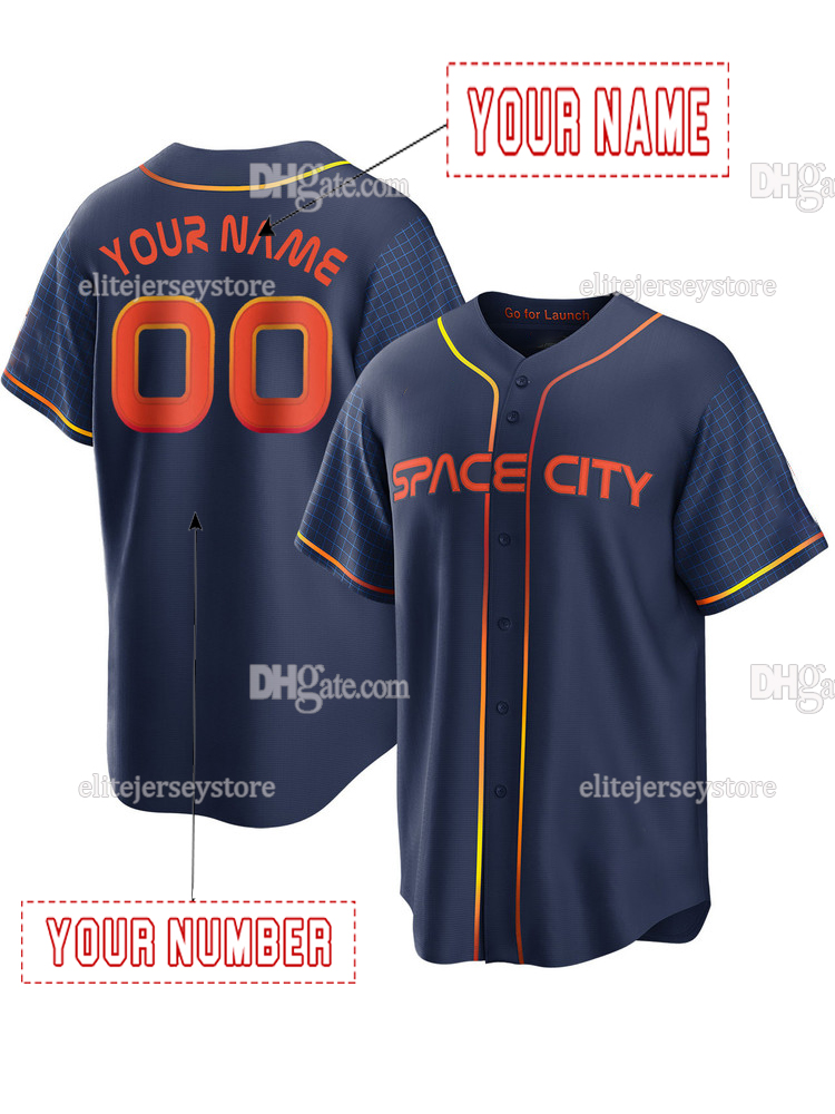 Personalized Custom Baseball Jersey Jose Altuve Jeremy Pena Yordan Alvarez Meyers Abreu Embroidered Letter Number Design