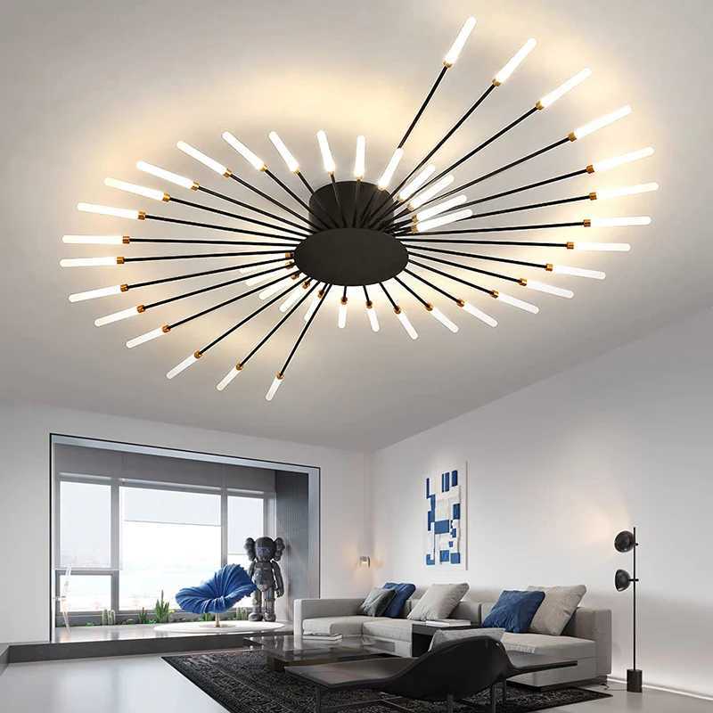 Living Room Light Led Ceiling Lamp Modern Indoor Lighting Acrylic Nordic Creative Fireworks Bedroom Fixture Home Decor Kids Room X250307
