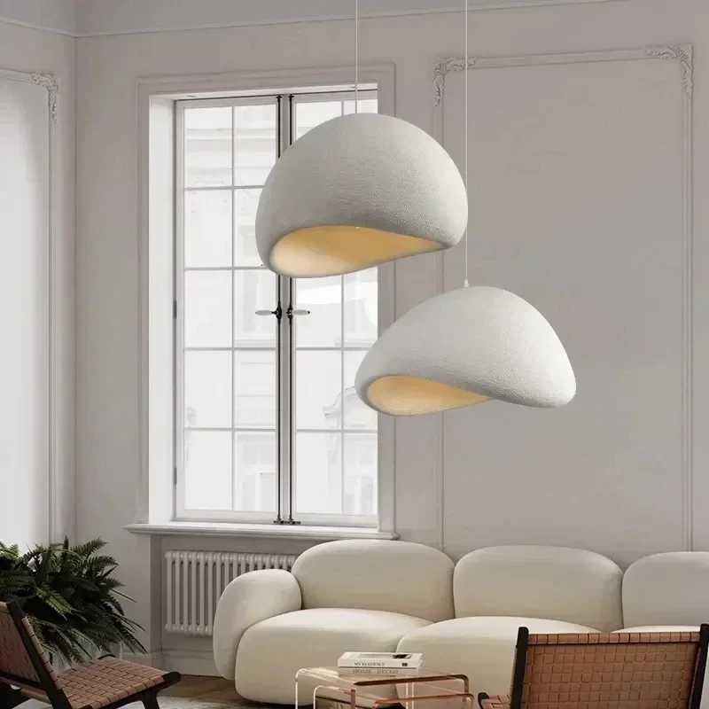 Nordic Wabi Sabi pendant light Modern LED Ceiling Chandeliers Hanging Lamp for Living Room Dining Bedroom Bar Home Decor Fixture X250307