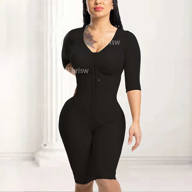 2023 Fajas Full Body Shaper Post-surgical Sleeves and Bra with Postpartum Recovery One Piece Shapewear