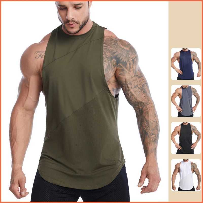 High Quality Loose Fit Mens Tank Top for Running and Fitness Men Tank Top for Man Moisture-Wicking and Quick-Drying Male TopsT250318