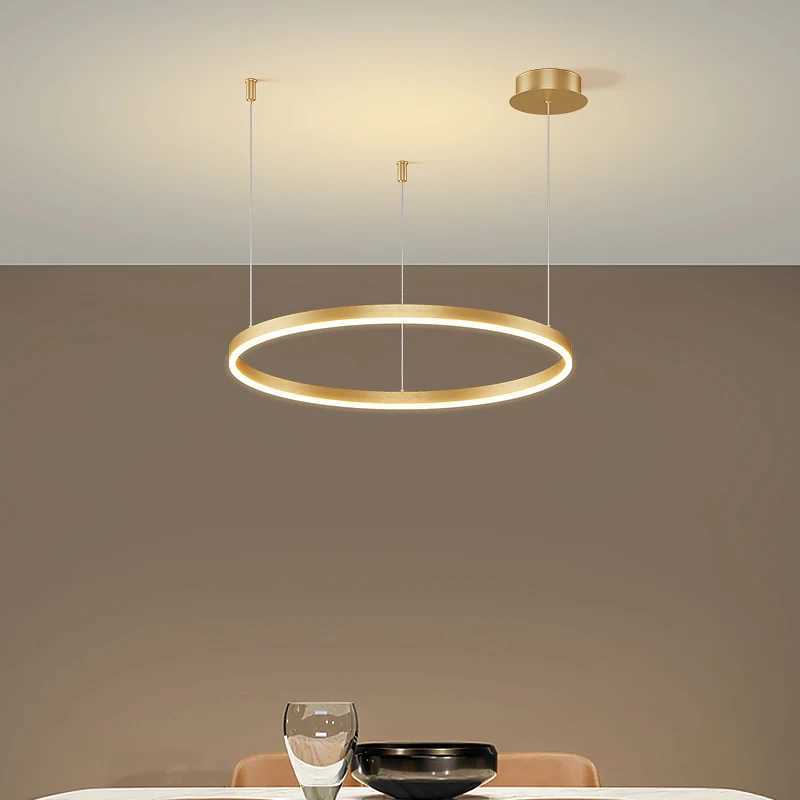 Modern Led Ceiling Chandelier Circular Ring Chandelier Living Bedroom Dining Room Lighting Home Indoor Lighting Decor Chandelier X250307