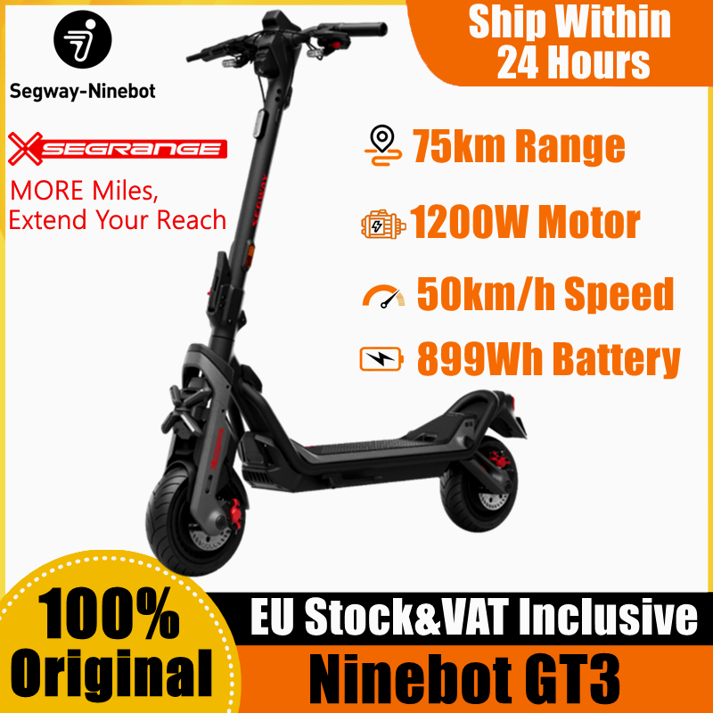 EU Stock Ninebot By Segway GT3 Electric Scooter 2400w Max Power 50km/H Max Speed 30% Climb Slope 95km Long Range Kickscooter