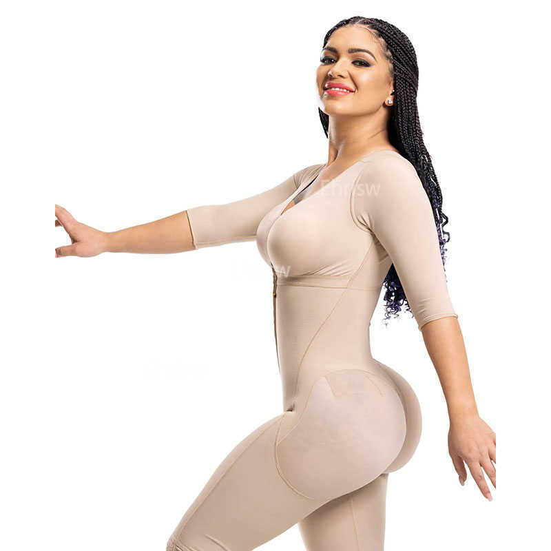 2023 Fajas Full Body Shaper Post-surgical Sleeves and Bra with Postpartum Recovery One Piece Shapewear